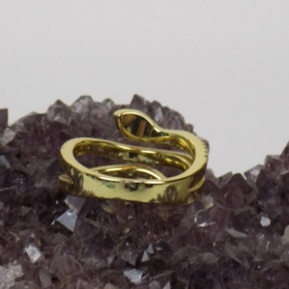 new! snake serpent reputation style ring pave gemstones ring statement ring - Picture 4 of 7